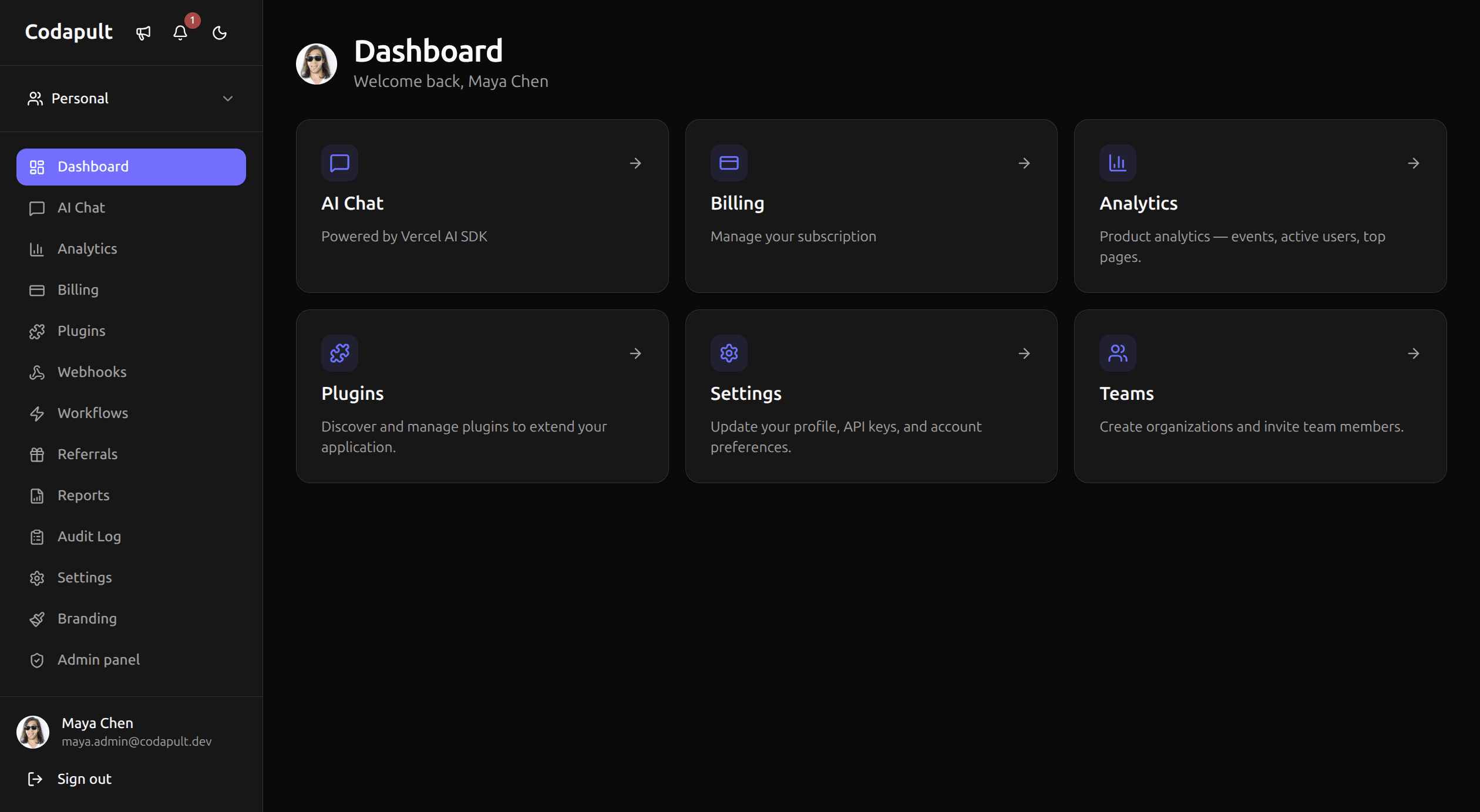 Dashboard preview